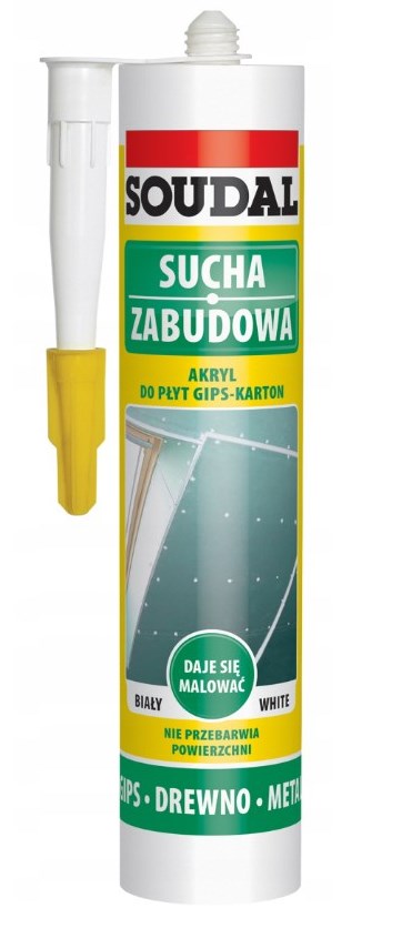 Akryl do płyt gipsowo-kartonowych SOUDAL 280 ml biały